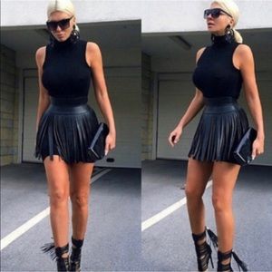 BCBGMAXAZRIA FRINGE CONTOUR WAIST BELT